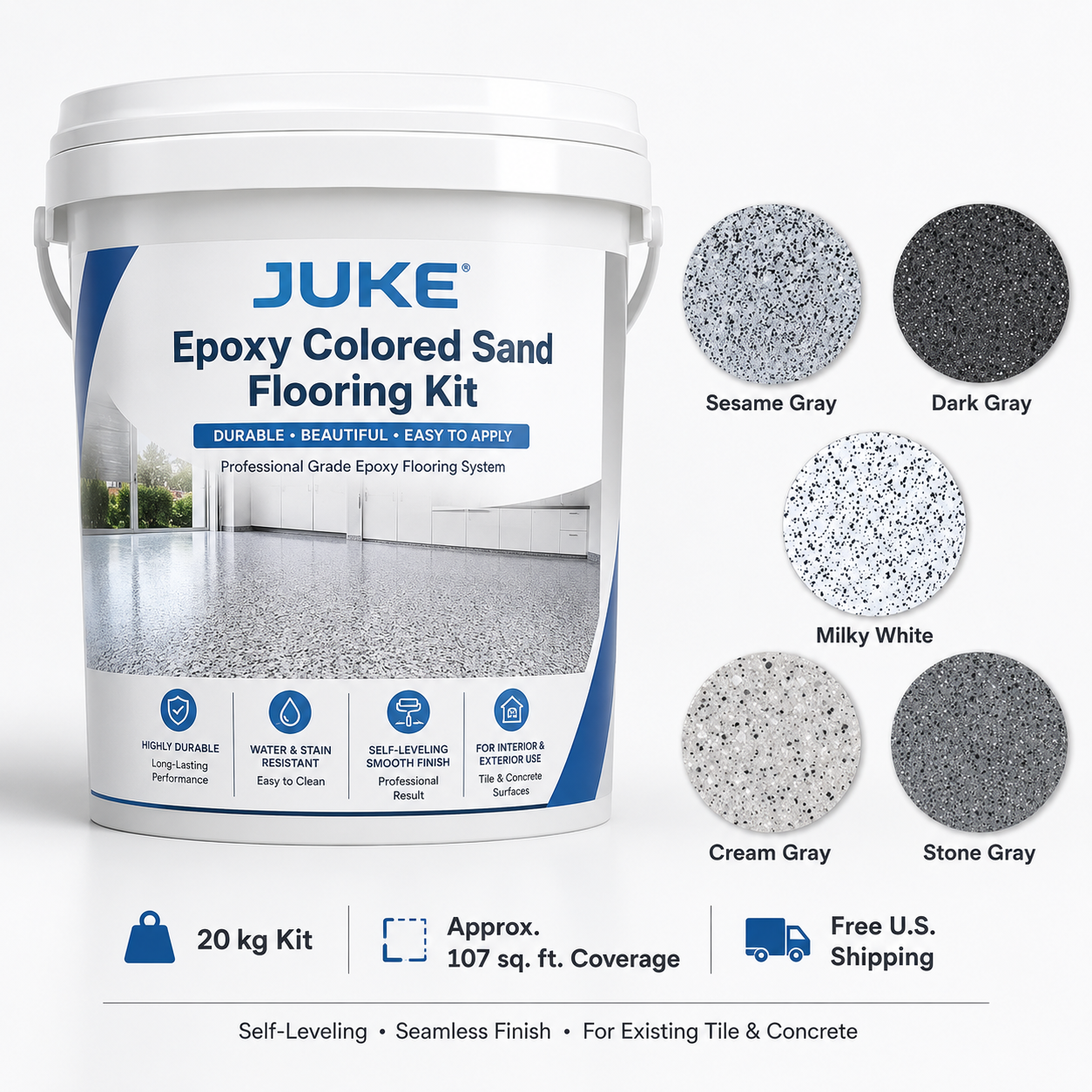 JUKE Epoxy Colored Sand Flooring Kit
