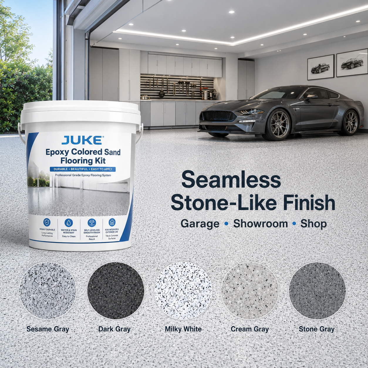 JUKE Epoxy Colored Sand Flooring Kit